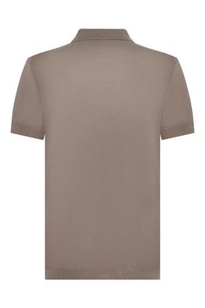 Mud-brown cotton knit Polo shirt LOW BRAND | LM26015M063